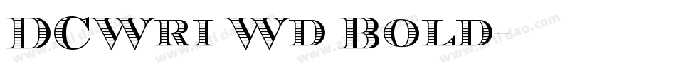 DCWri Wd Bold字体转换